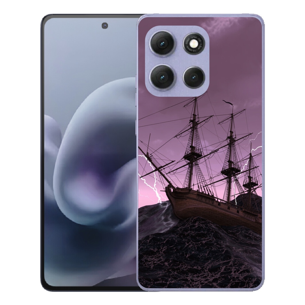 Gelový kryt mmCase na Motorola Moto G86 Power 5G - loď v bouři