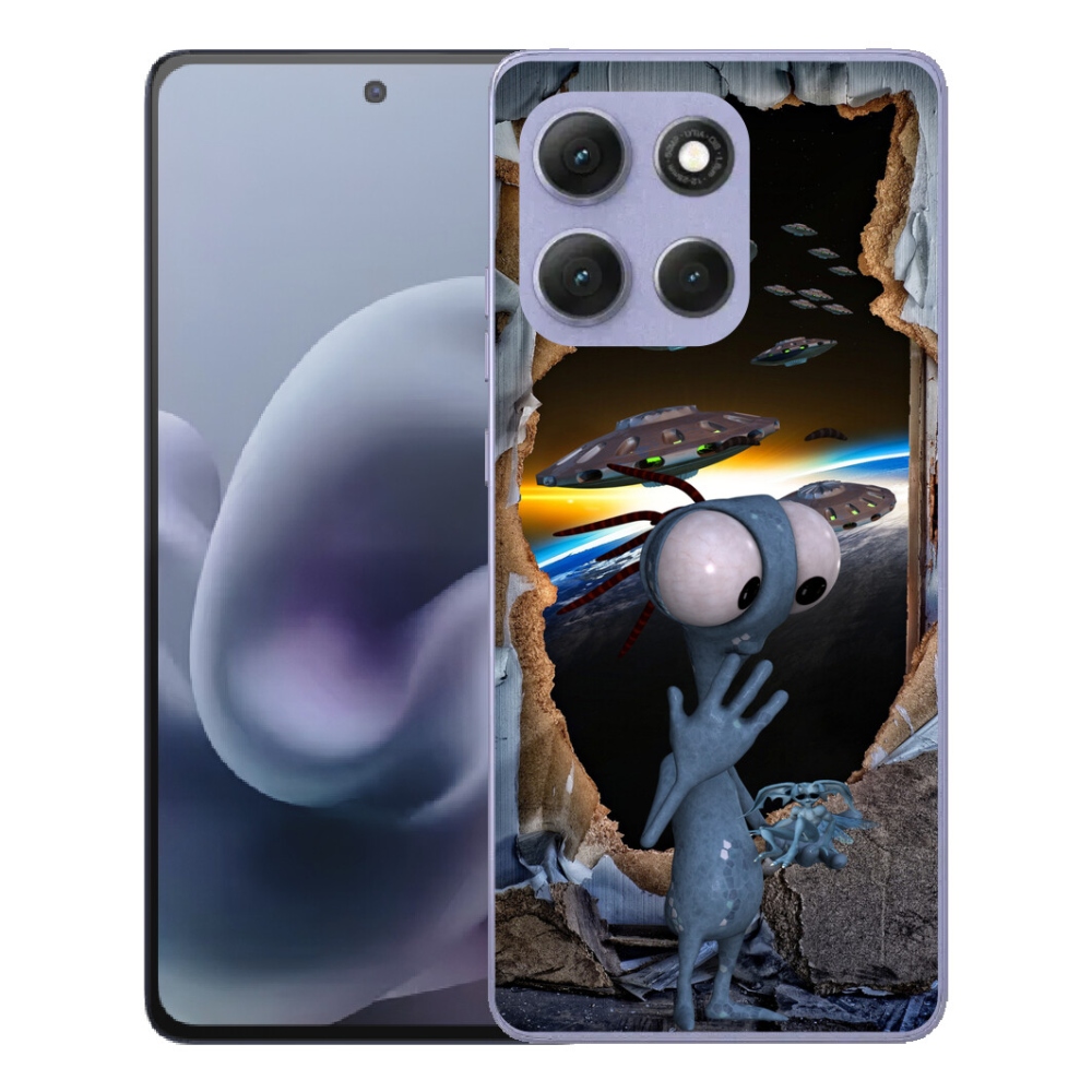 Gelový kryt mmCase na Motorola Moto G86 Power 5G - mimozemšťan