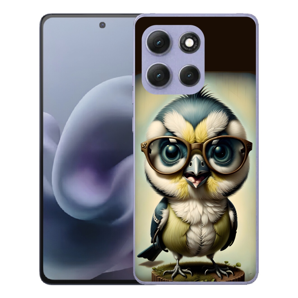 Gelový kryt mmCase na Motorola Moto G86 Power 5G - mládě s brýlemi