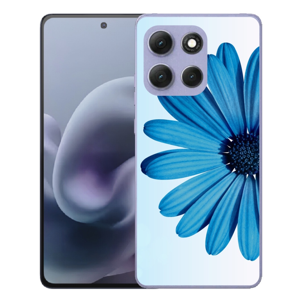 Gelový kryt mmCase na Motorola Moto G86 Power 5G - modrá kopretina