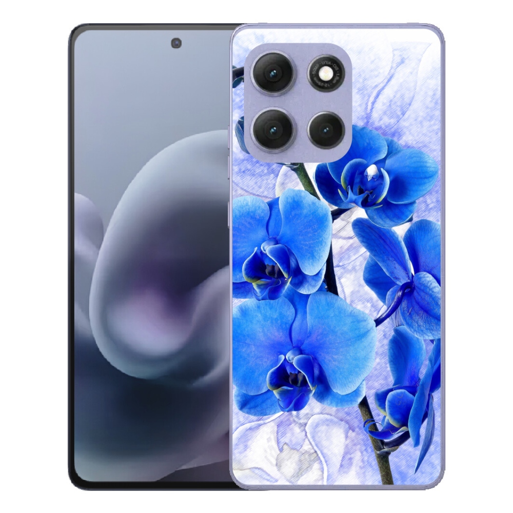 Gelový kryt mmCase na Motorola Moto G86 Power 5G - modré květy