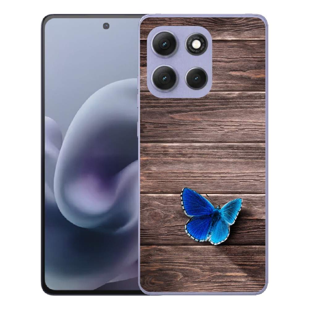 Gelový kryt mmCase na Motorola Moto G86 Power 5G - modrý motýl 1