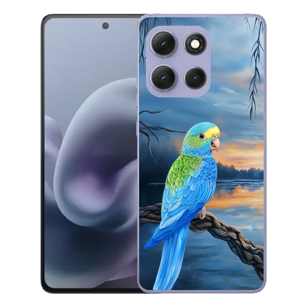 Gelový kryt mmCase na Motorola Moto G86 Power 5G - modrý papoušek