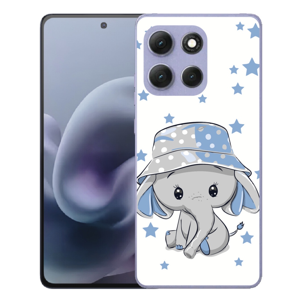 Gelový kryt mmCase na Motorola Moto G86 Power 5G - modrý slon