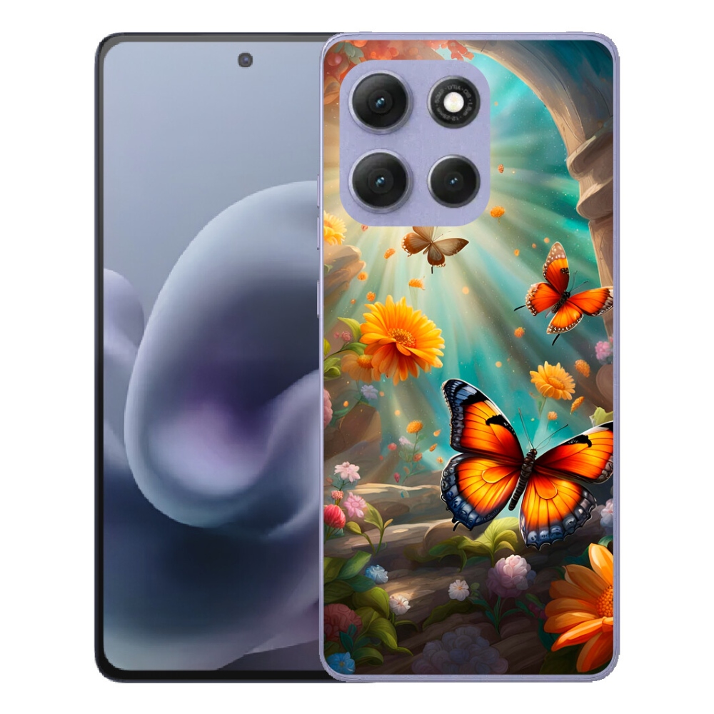 Gelový kryt mmCase na Motorola Moto G86 Power 5G - motýlí zahrada 2