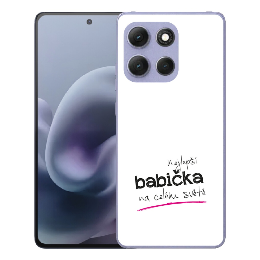 Gelový kryt mmCase na Motorola Moto G86 Power 5G - nejlepší babička 4 bílé pozadí