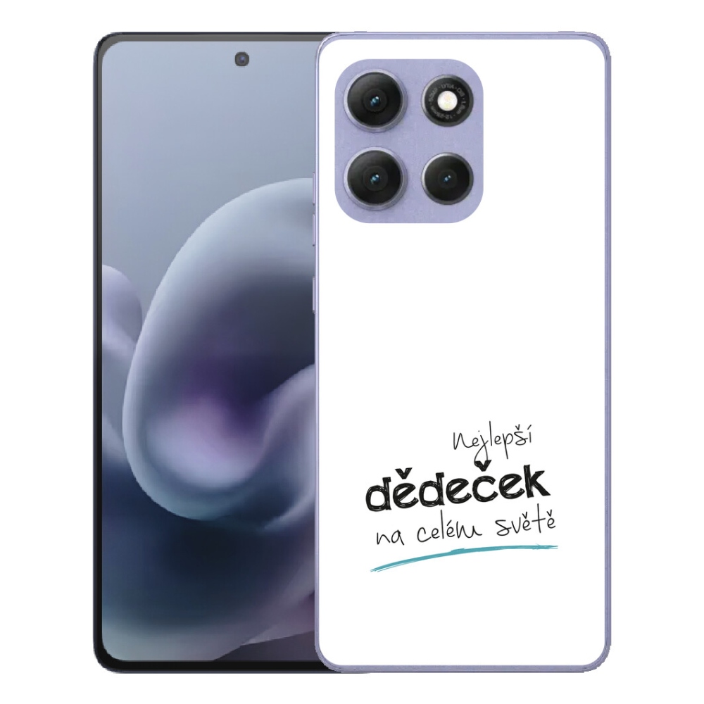 Gelový kryt mmCase na Motorola Moto G86 Power 5G - nejlepší dědeček 3 bílé pozadí
