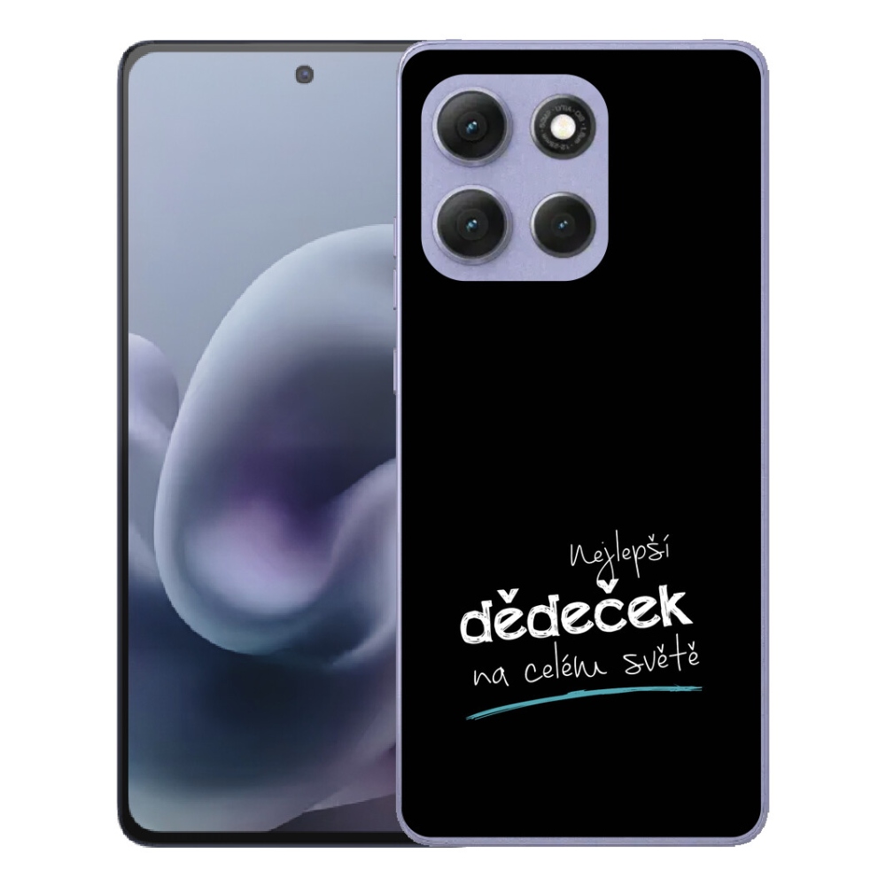 Gelový kryt mmCase na Motorola Moto G86 Power 5G - nejlepší dědeček 3 černé pozadí