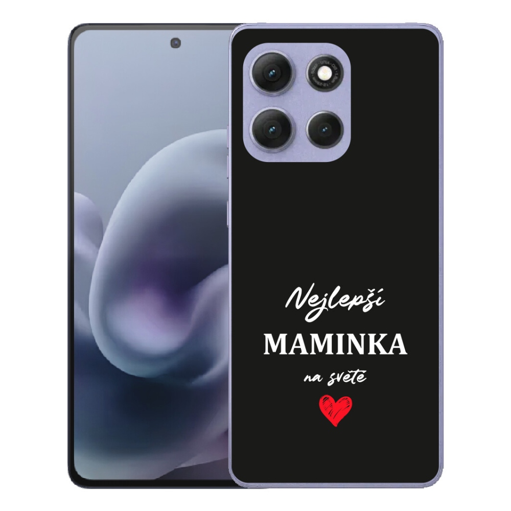 Gelový kryt mmCase na Motorola Moto G86 Power 5G - nejlepší maminka 1 černé pozadí