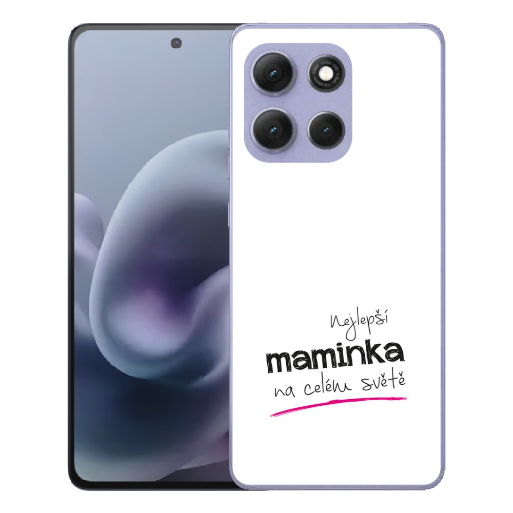 Gelový kryt mmCase na Motorola Moto G86 Power 5G - nejlepší maminka 4 bílé pozadí