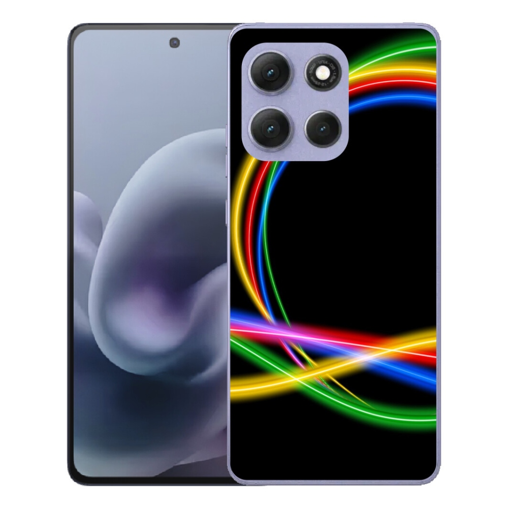 Gelový kryt mmCase na Motorola Moto G86 Power 5G - neonové kruhy