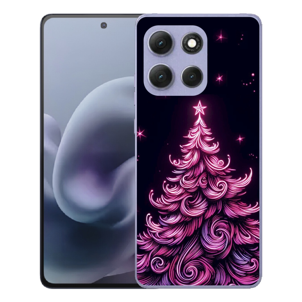 Gelový kryt mmCase na Motorola Moto G86 Power 5G - neonový vánoční stromek 2