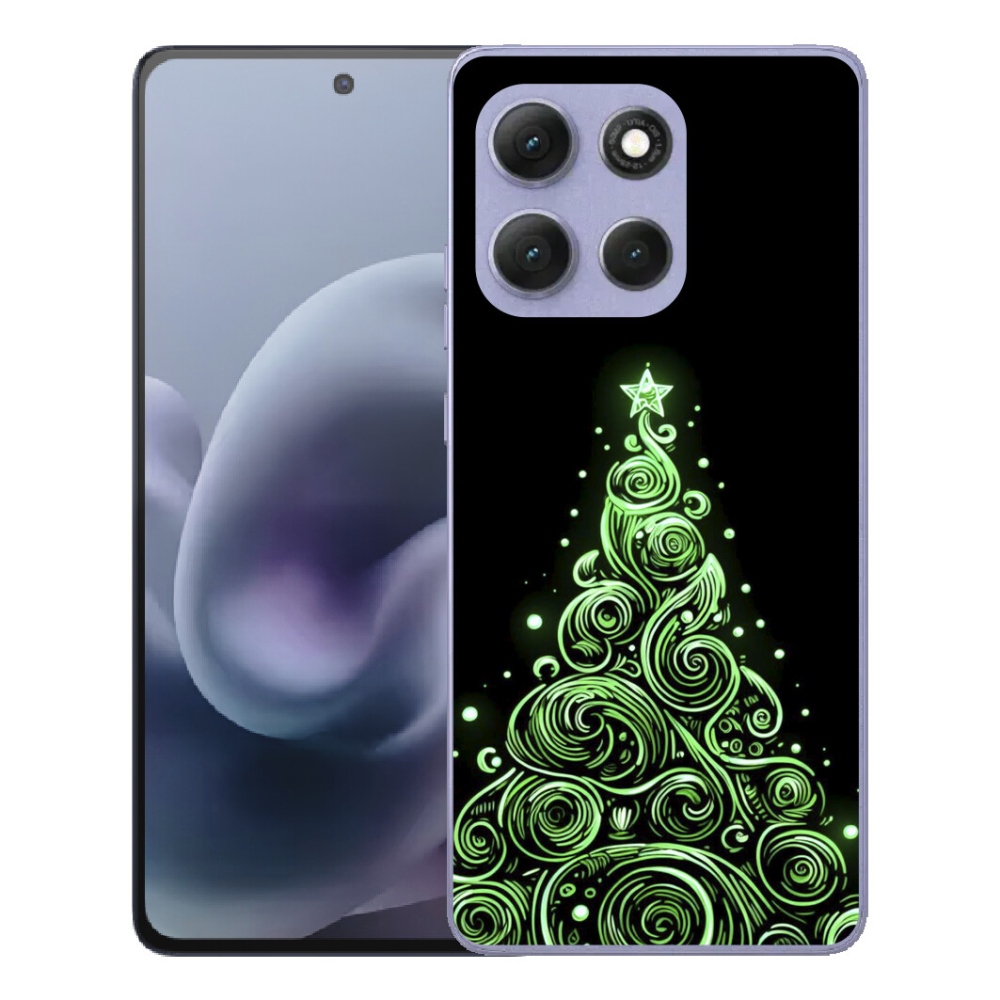 Gelový kryt mmCase na Motorola Moto G86 Power 5G - neonový vánoční stromek 3