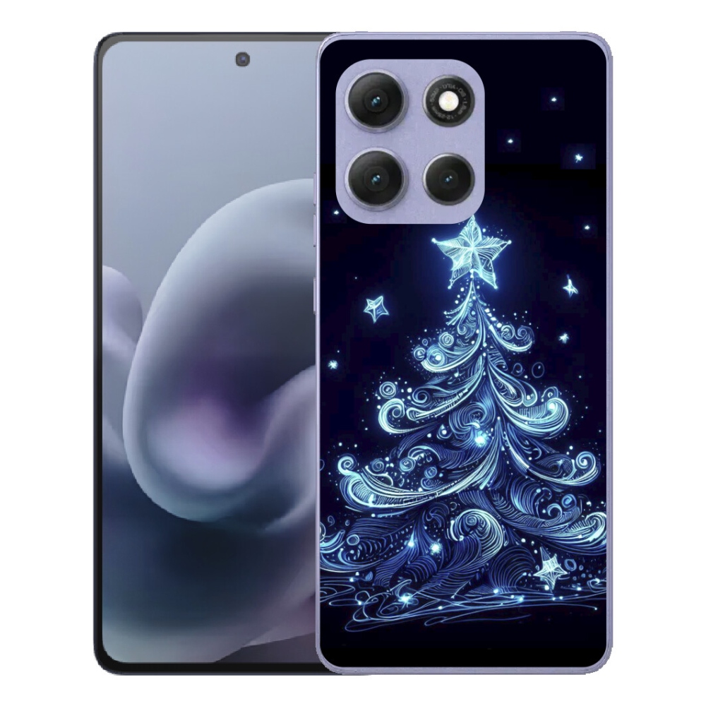 Gelový kryt mmCase na Motorola Moto G86 Power 5G - neonový vánoční stromek 4