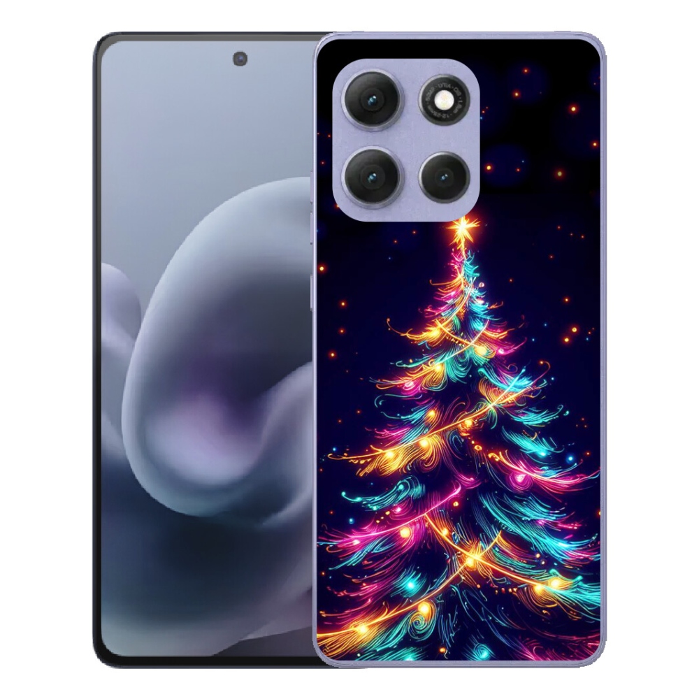 Gelový kryt mmCase na Motorola Moto G86 Power 5G - neonový vánoční stromek