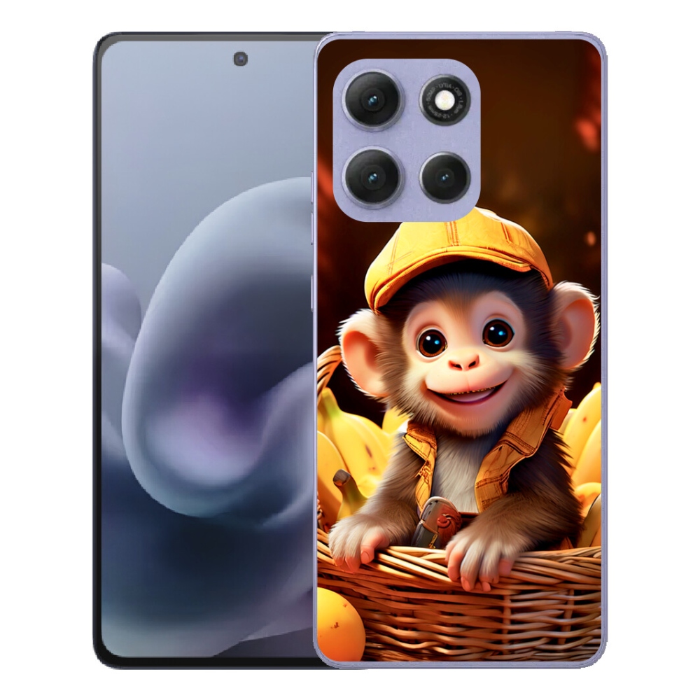 Gelový kryt mmCase na Motorola Moto G86 Power 5G - opice v košíku