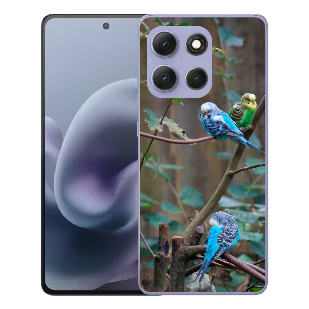 Gelový kryt mmCase na Motorola Moto G86 Power 5G - papoušci na větvi
