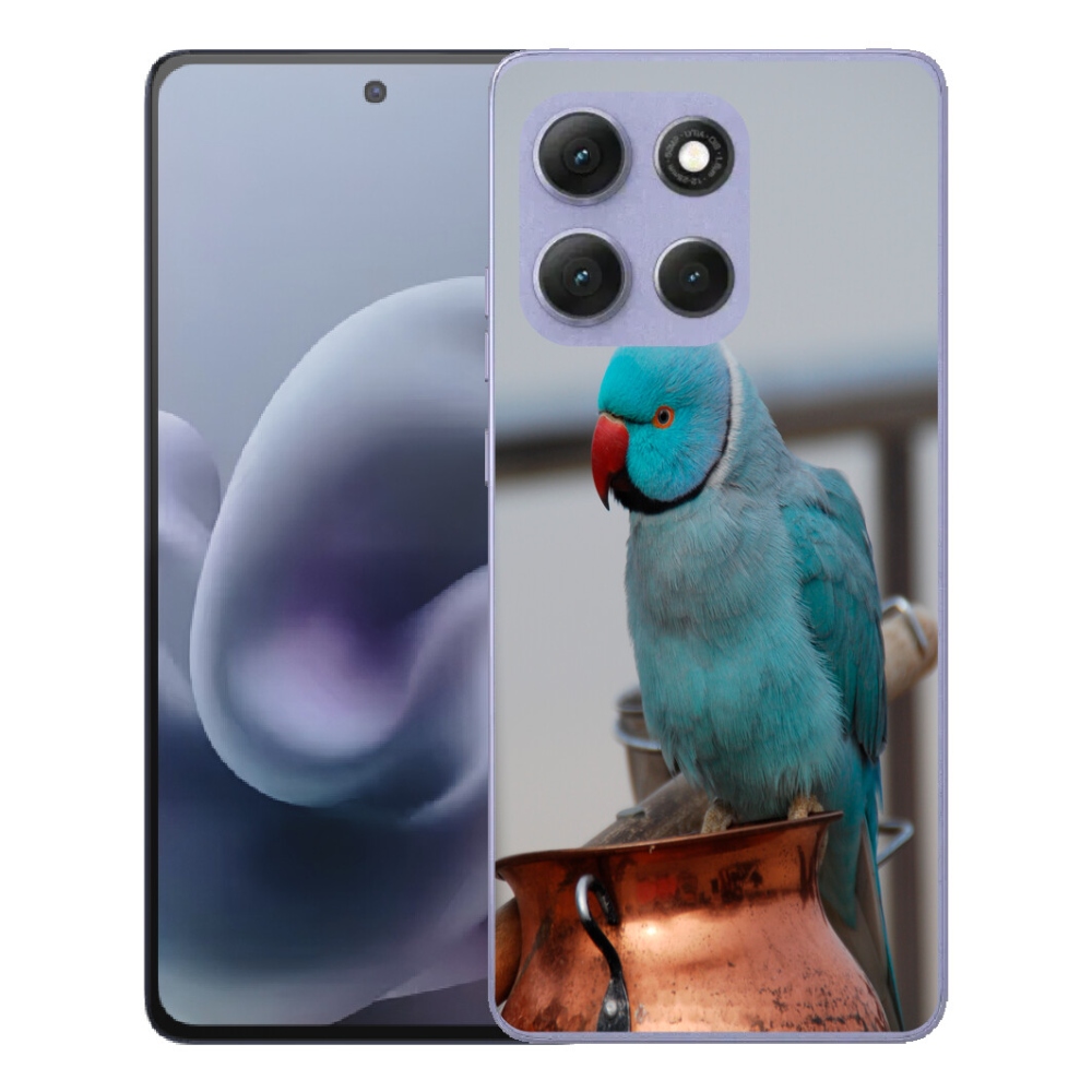 Gelový kryt mmCase na Motorola Moto G86 Power 5G - papoušek alexandr modrý