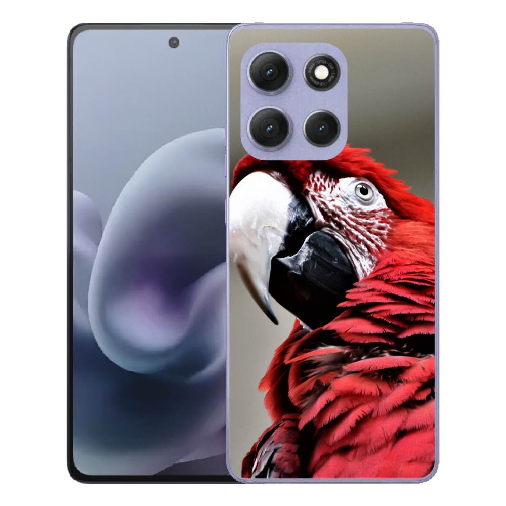 Gelový kryt mmCase na Motorola Moto G86 Power 5G - papoušek ara červený