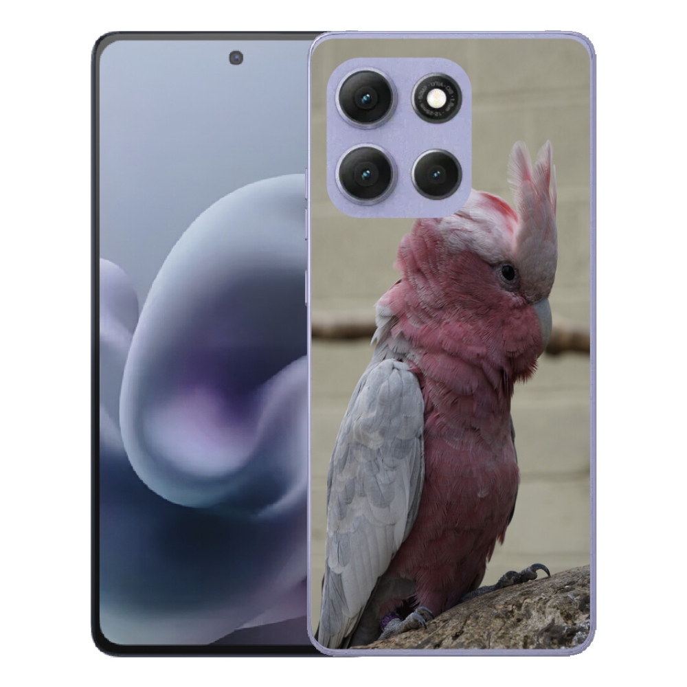 Gelový kryt mmCase na Motorola Moto G86 Power 5G - papoušek kakadu růžový