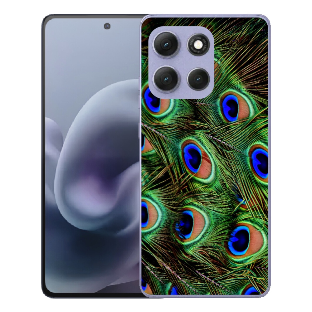 Gelový kryt mmCase na Motorola Moto G86 Power 5G - paví peří