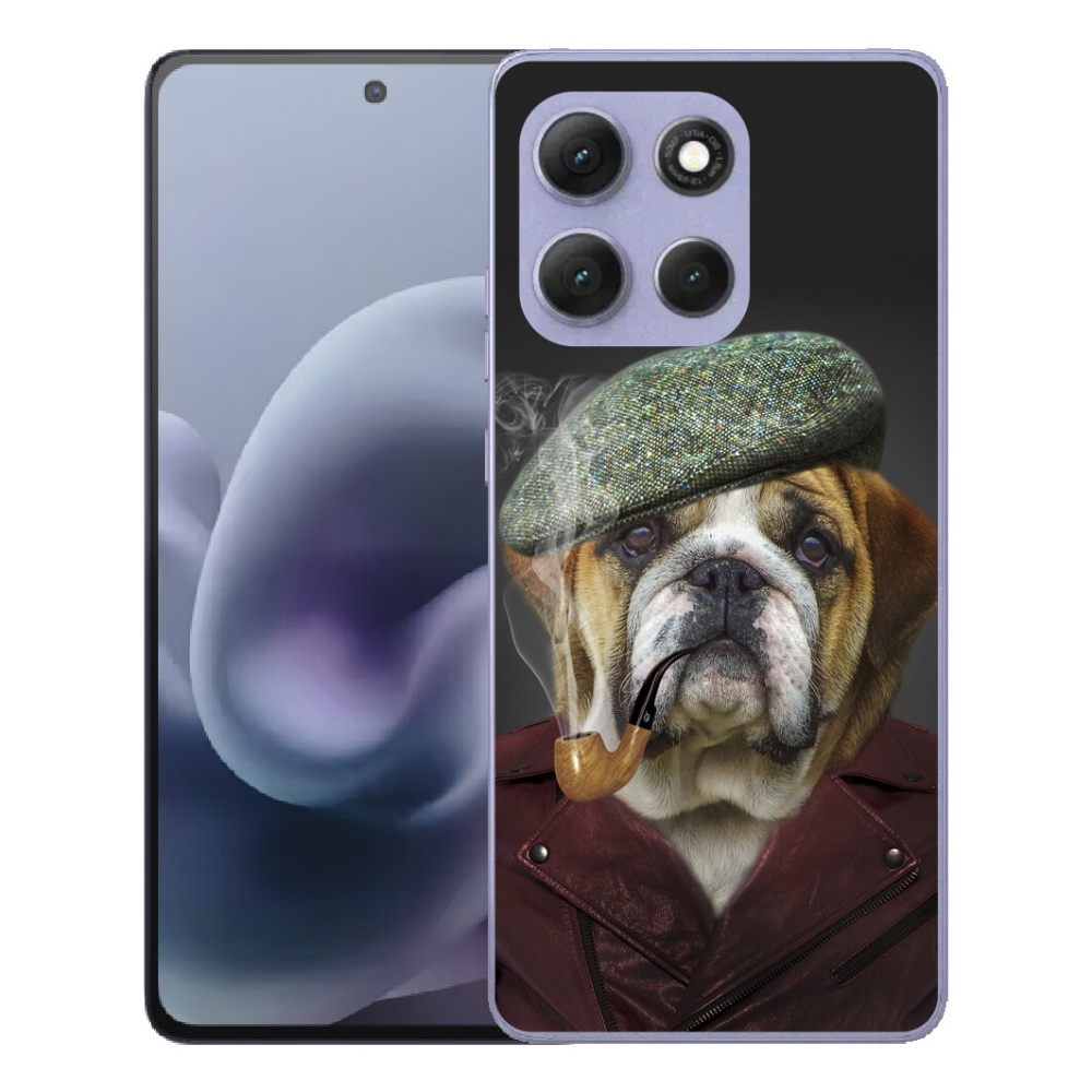Gelový kryt mmCase na Motorola Moto G86 Power 5G - pes s fajfkou
