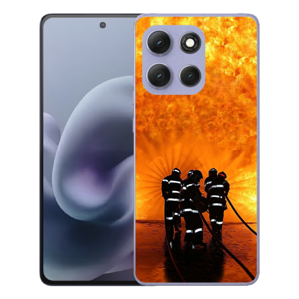 Gelový kryt mmCase na Motorola Moto G86 Power 5G - požár