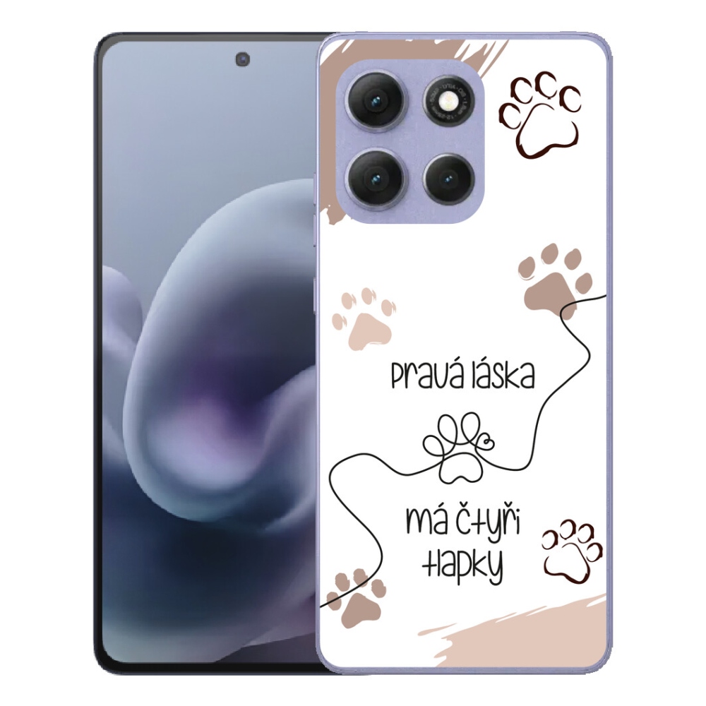 Gelový kryt mmCase na Motorola Moto G86 Power 5G - psí motiv 1 bílé pozadí