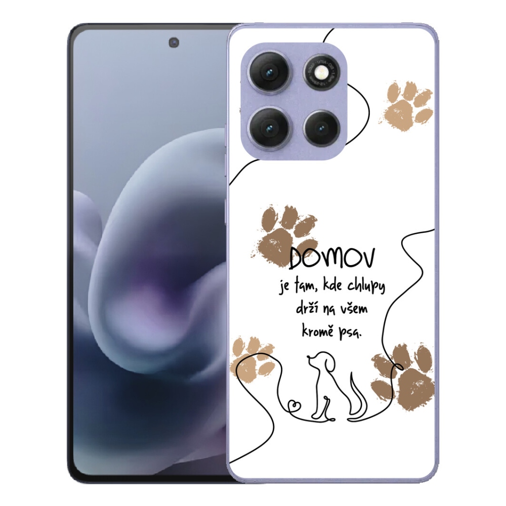 Gelový kryt mmCase na Motorola Moto G86 Power 5G - psí motiv bílé pozadí