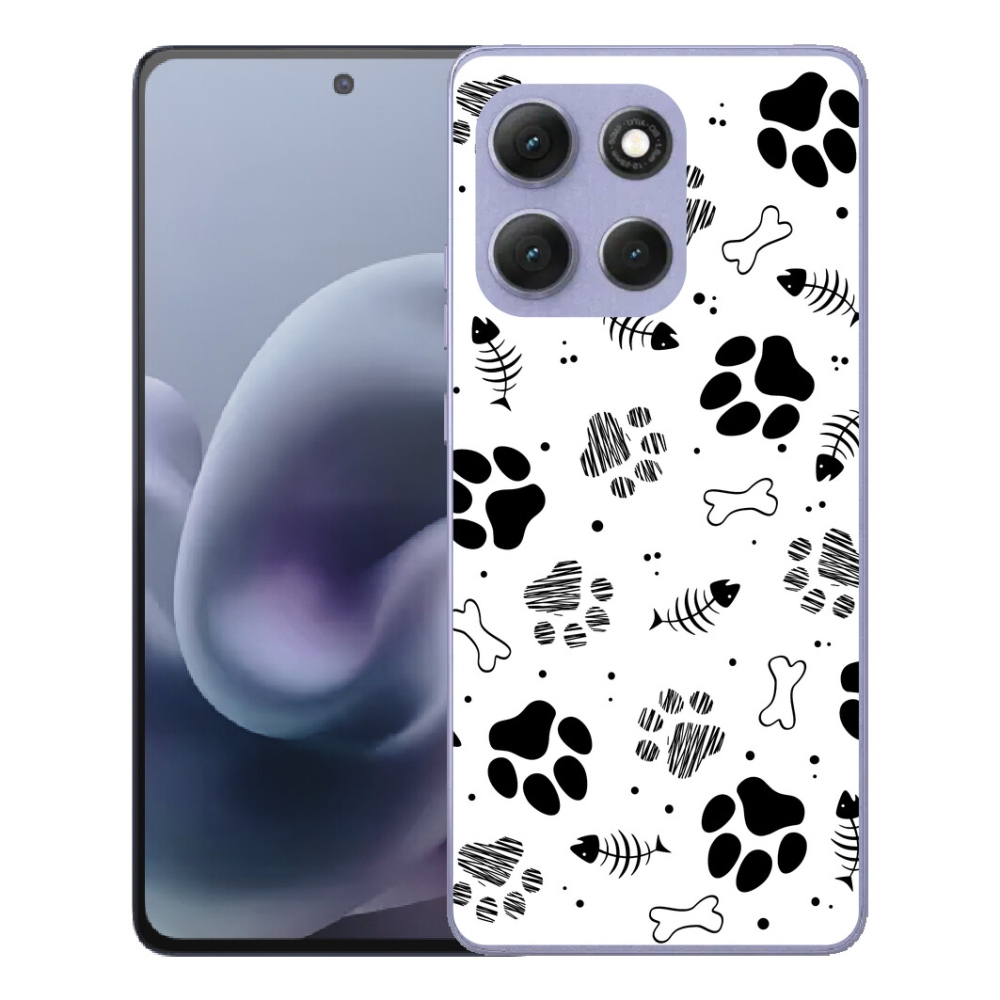 Gelový kryt mmCase na Motorola Moto G86 Power 5G - psí tlapky 1