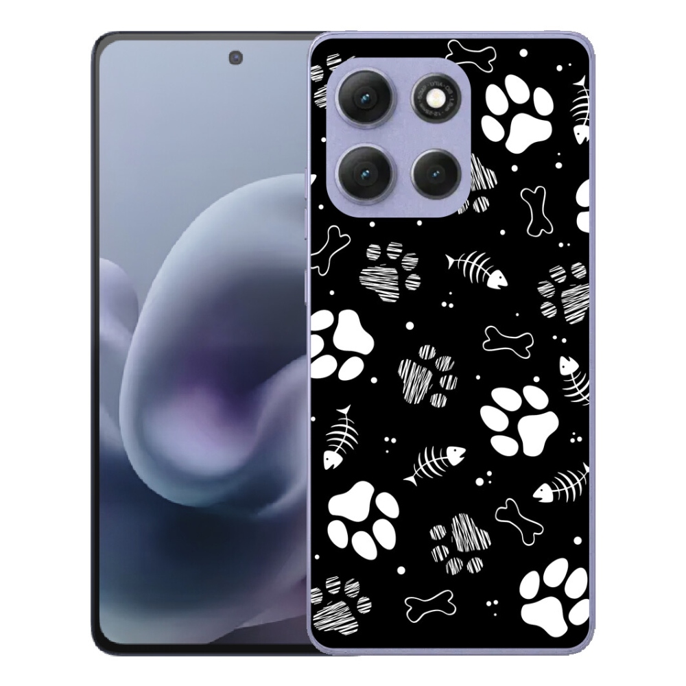Gelový kryt mmCase na Motorola Moto G86 Power 5G - psí tlapky