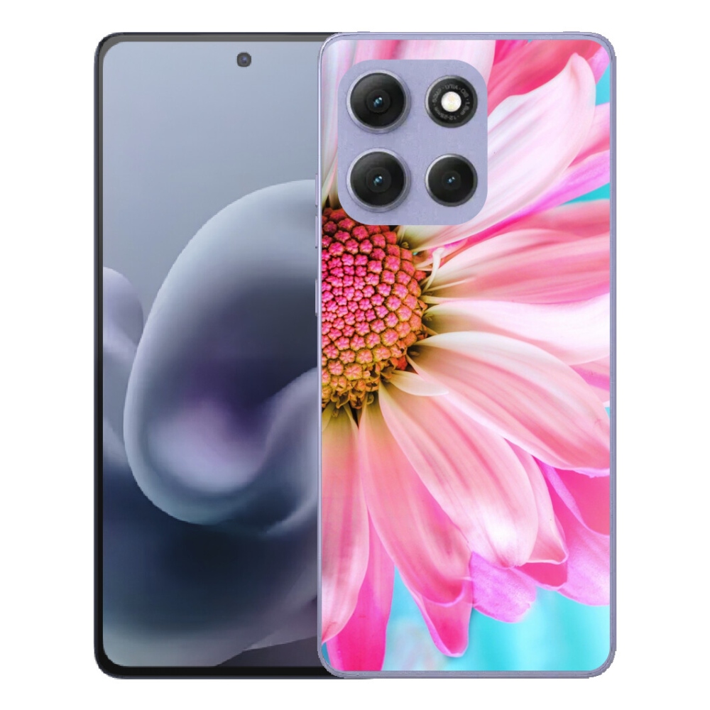 Gelový kryt mmCase na Motorola Moto G86 Power 5G - růžová květina