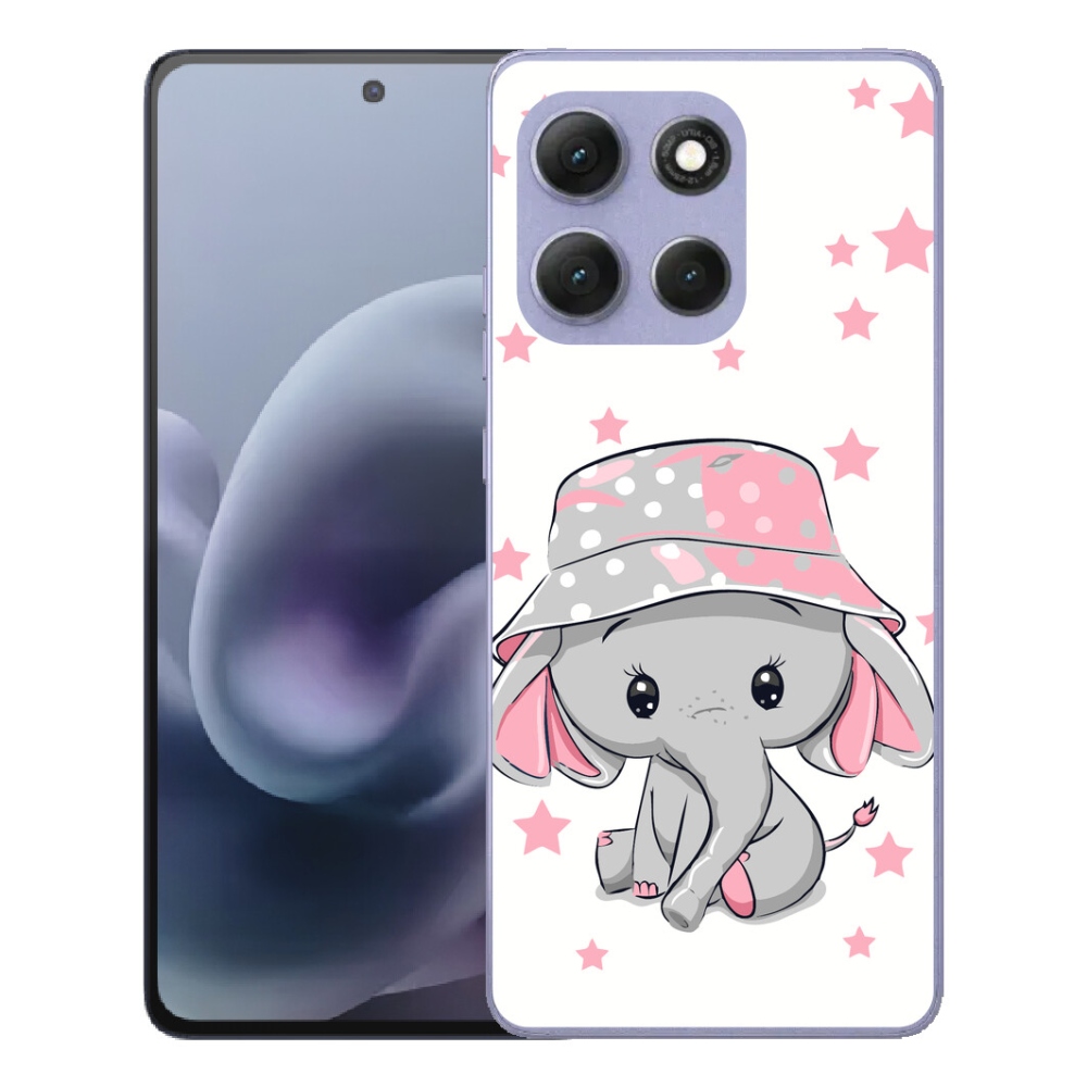Gelový kryt mmCase na Motorola Moto G86 Power 5G - růžový slon
