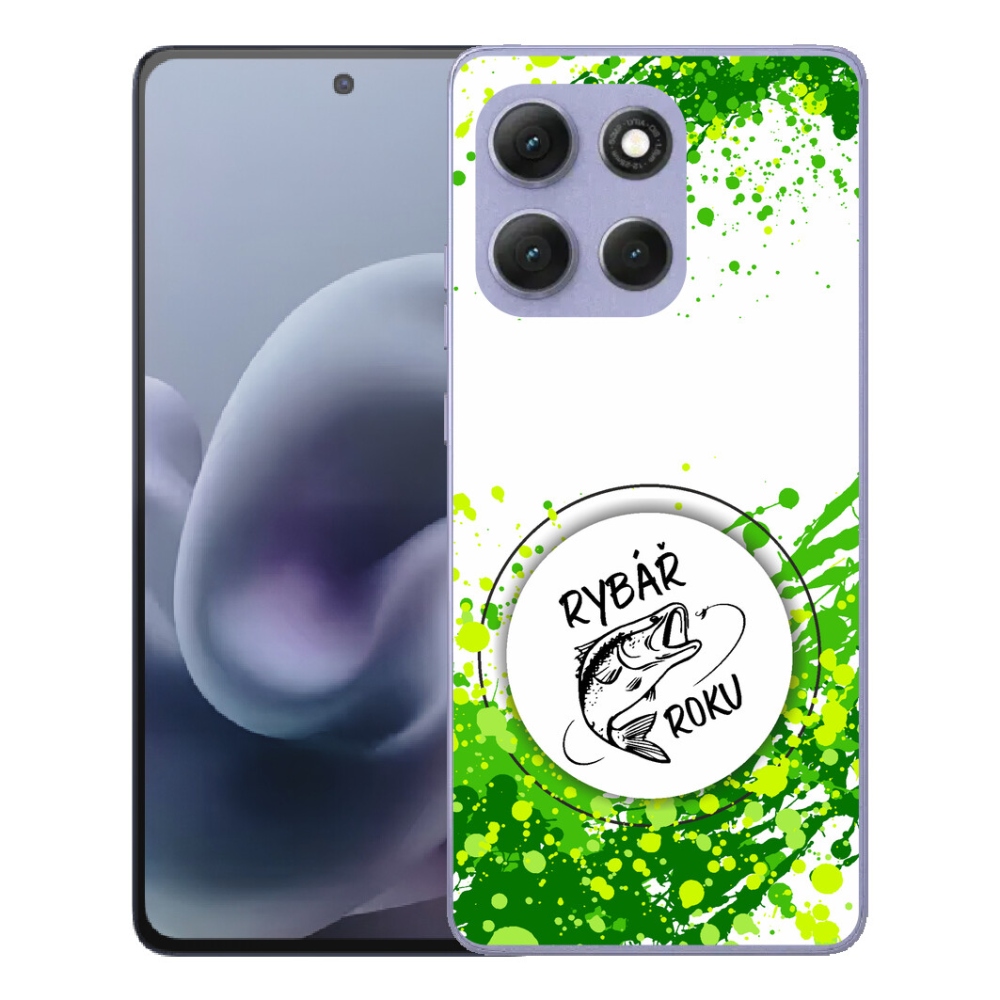 Gelový kryt mmCase na Motorola Moto G86 Power 5G - rybář roku bílé pozadí