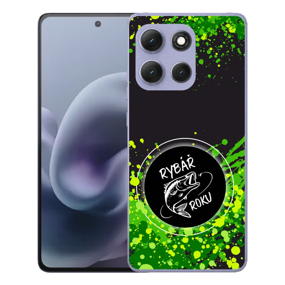 Gelový kryt mmCase na Motorola Moto G86 Power 5G - rybář roku černé pozadí