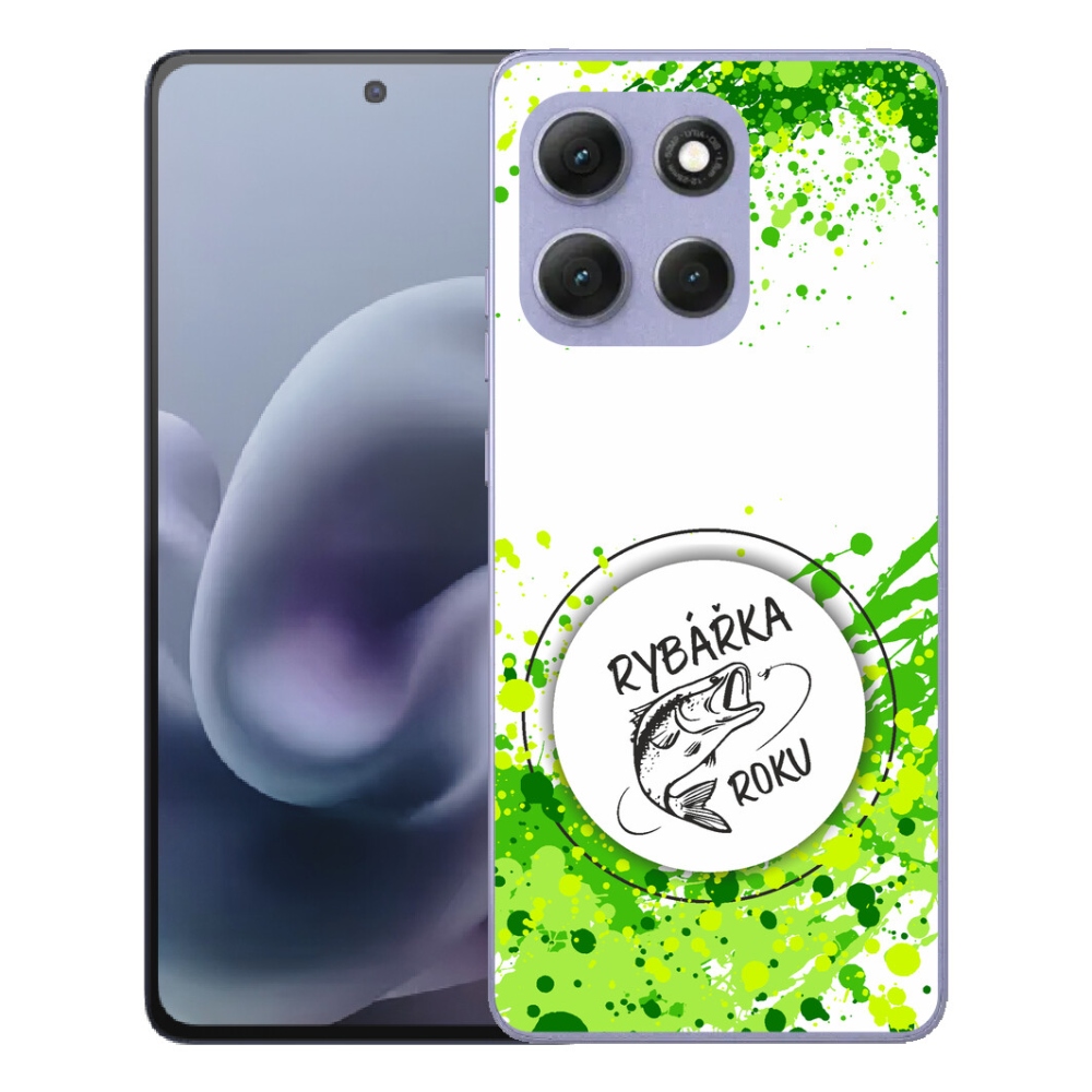 Gelový kryt mmCase na Motorola Moto G86 Power 5G - rybářka roku bílé pozadí