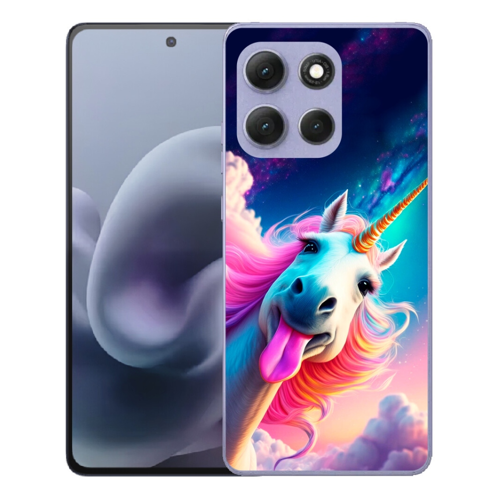 Gelový kryt mmCase na Motorola Moto G86 Power 5G - šílený jednorožec