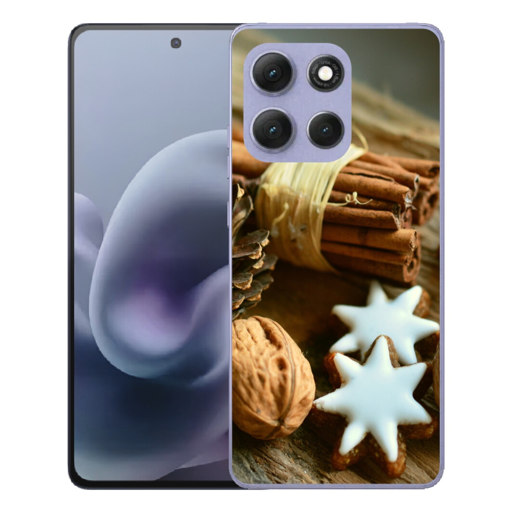 Gelový kryt mmCase na Motorola Moto G86 Power 5G - skořice a perníčky