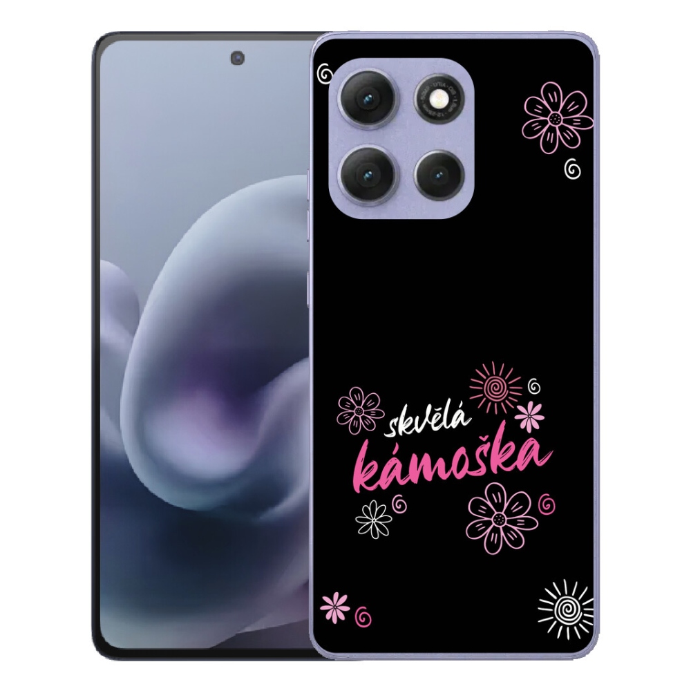 Gelový kryt mmCase na Motorola Moto G86 Power 5G - skvělá kámoška černé pozadí