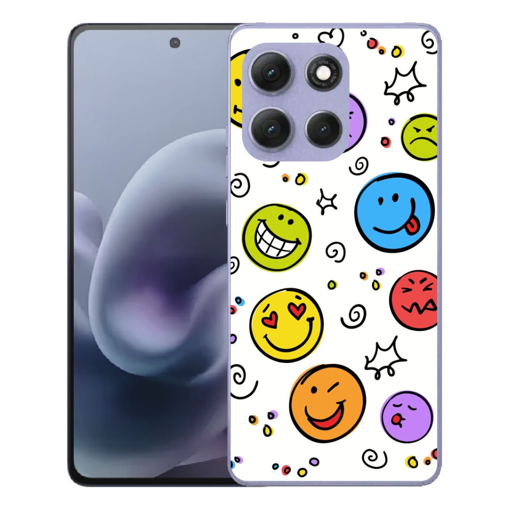 Gelový kryt mmCase na Motorola Moto G86 Power 5G - smajlíci