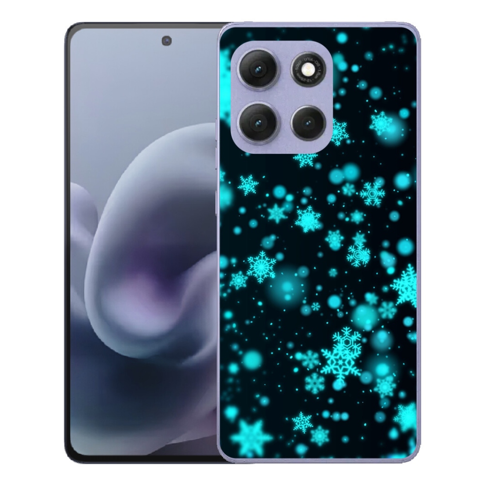 Gelový kryt mmCase na Motorola Moto G86 Power 5G - sněhové vločky 1