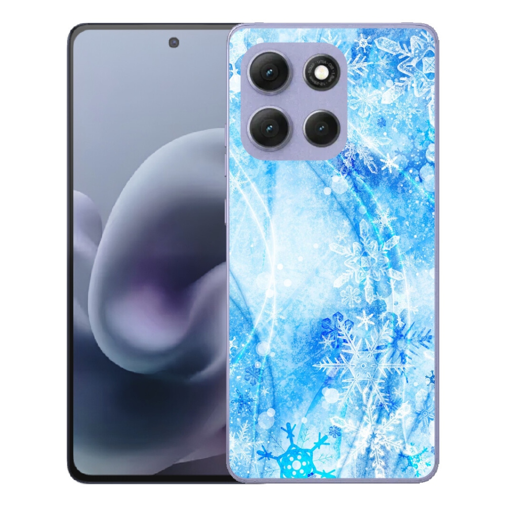 Gelový kryt mmCase na Motorola Moto G86 Power 5G - sněhové vločky