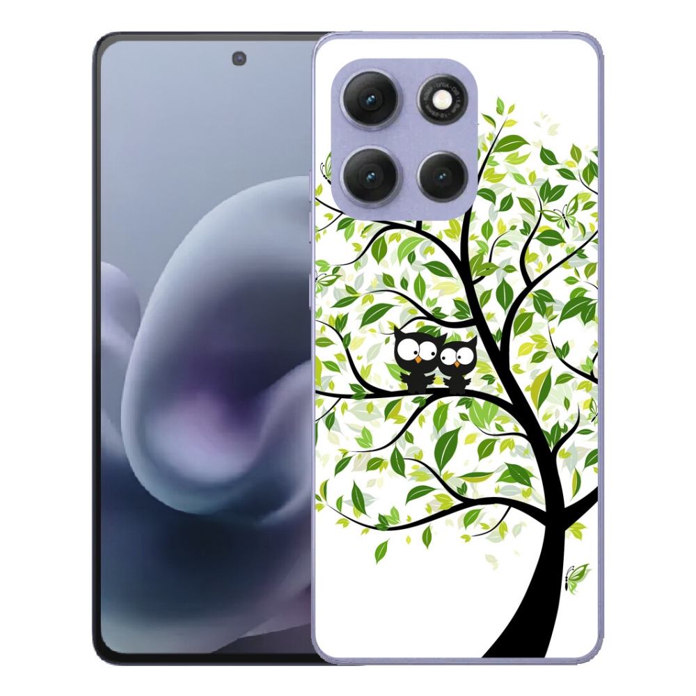 Gelový kryt mmCase na Motorola Moto G86 Power 5G - sovičky na stromě