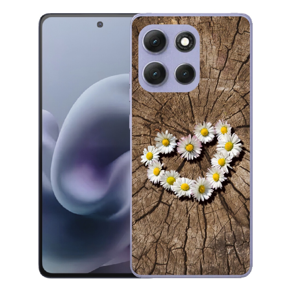 Gelový kryt mmCase na Motorola Moto G86 Power 5G - srdce z kopretin
