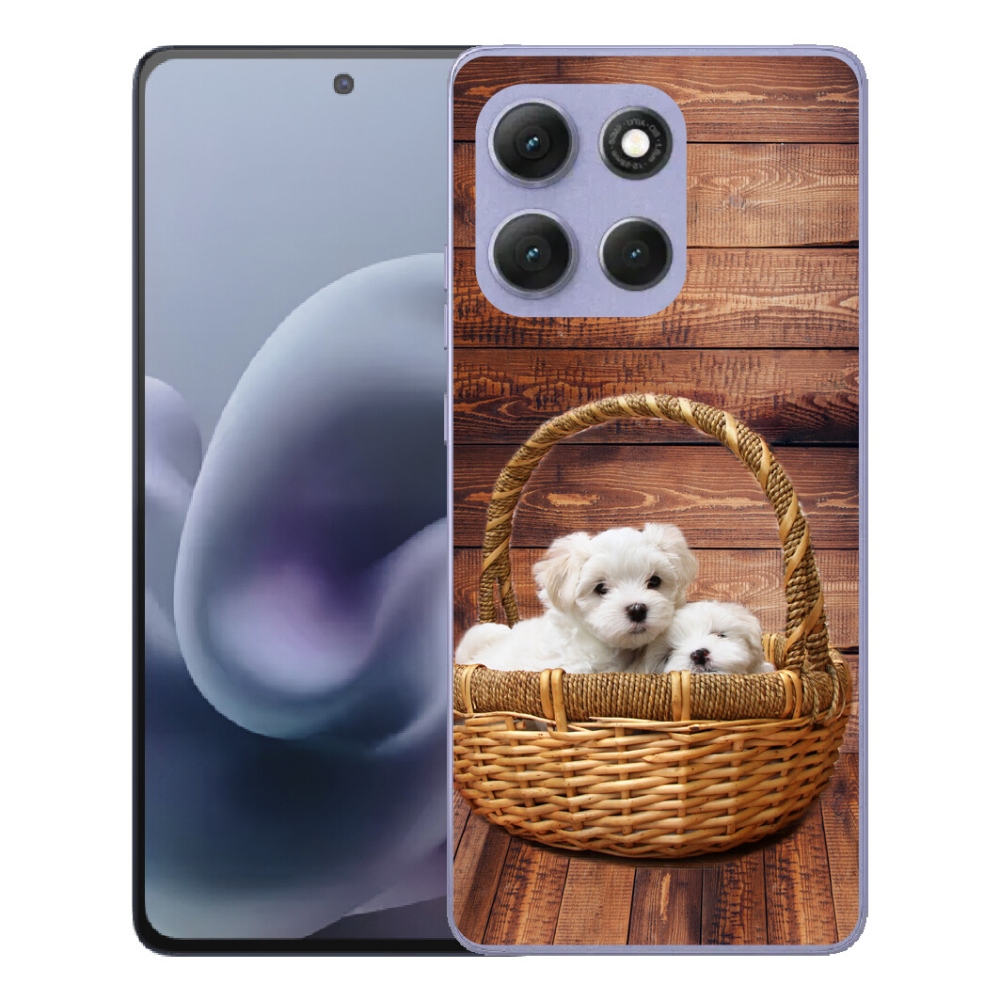 Gelový kryt mmCase na Motorola Moto G86 Power 5G - štěňátka