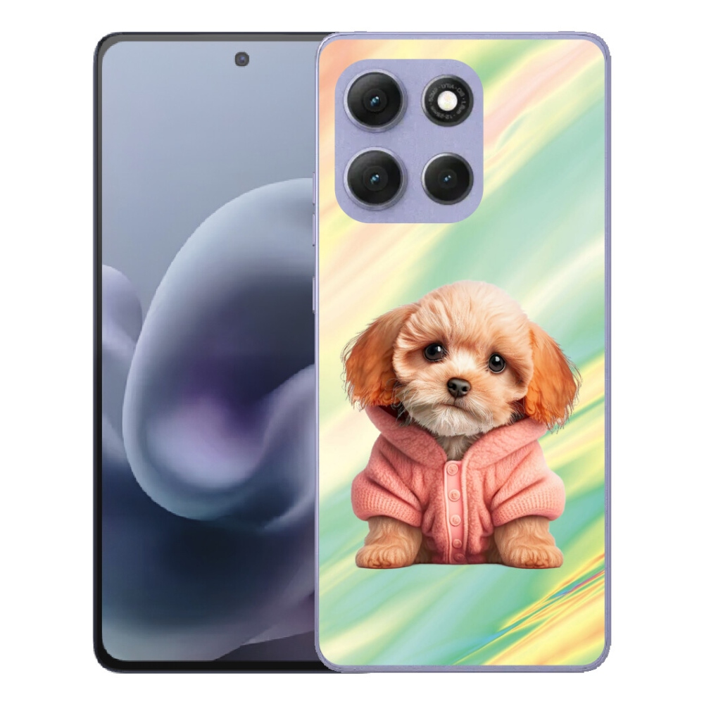 Gelový kryt mmCase na Motorola Moto G86 Power 5G - štěně ve svetru