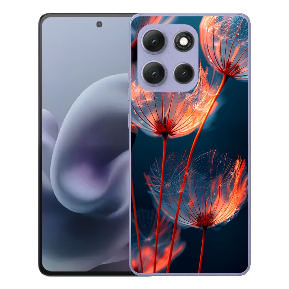 Gelový kryt mmCase na Motorola Moto G86 Power 5G - světélkující chmýří