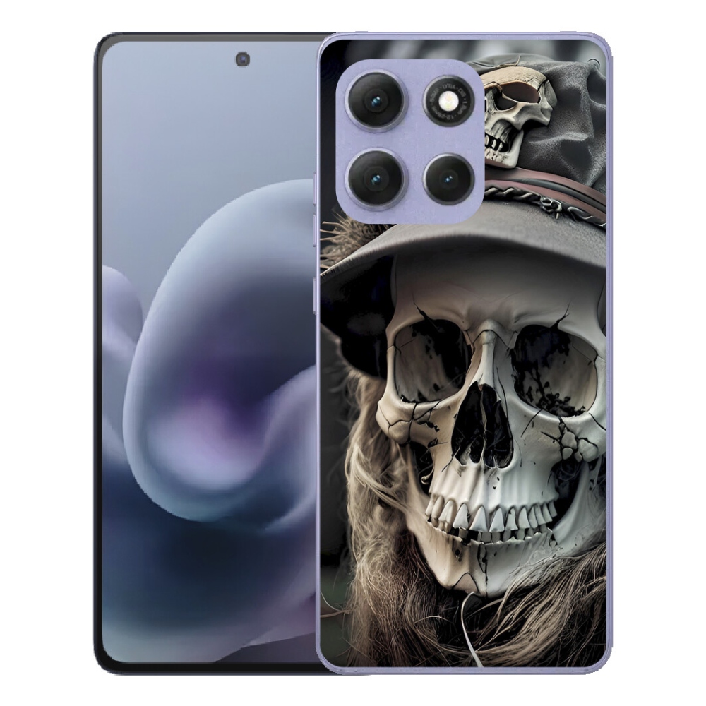 Gelový kryt mmCase na Motorola Moto G86 Power 5G - temná lebka