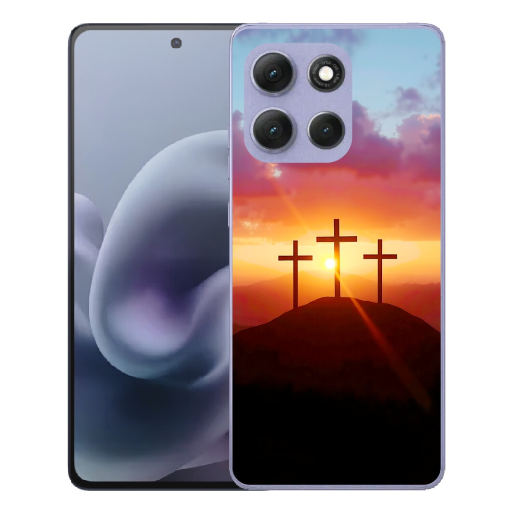 Gelový kryt mmCase na Motorola Moto G86 Power 5G - tři kříže