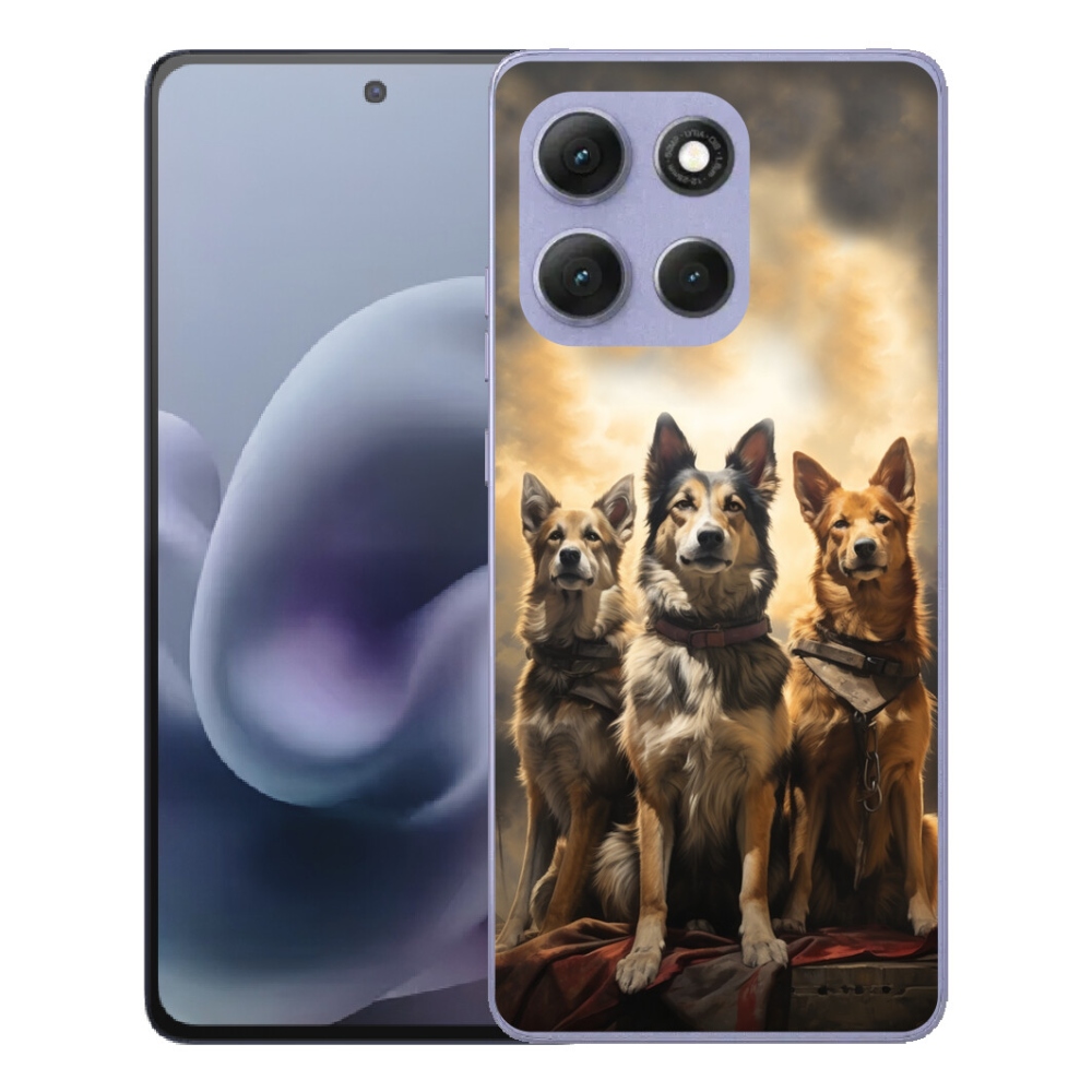 Gelový kryt mmCase na Motorola Moto G86 Power 5G - tři psi